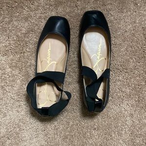 Black ballet flats- worn once